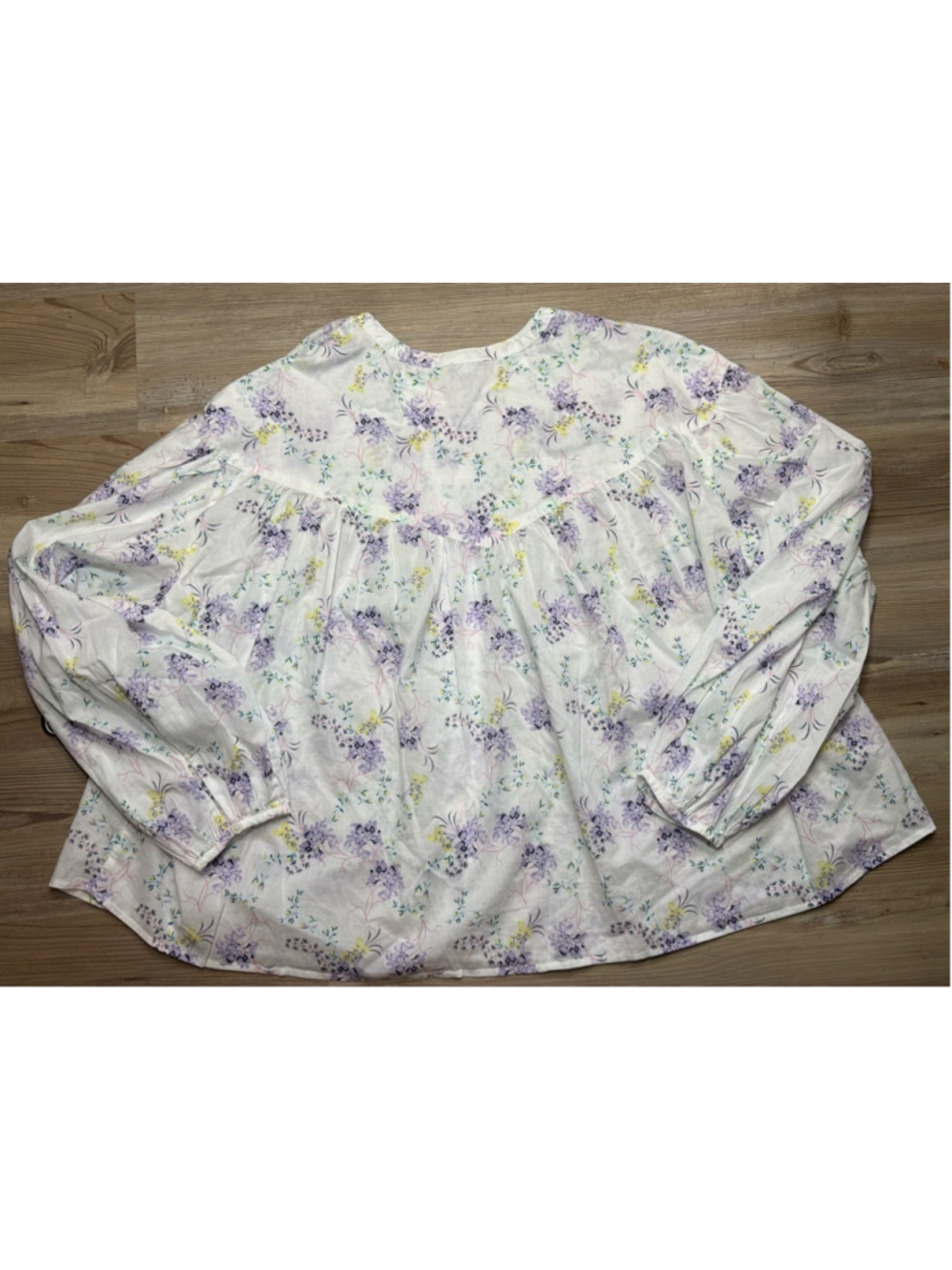 Scoop flowered flowy blouson top size XL - Picture 8 of 11